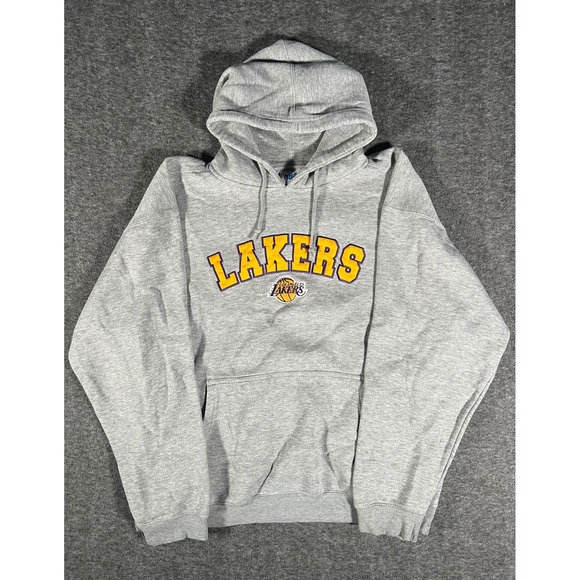 NBA Other - Vintage NBA Los Angeles Lakers Arc Block Logo Spell Out Basketball Hoodie XL